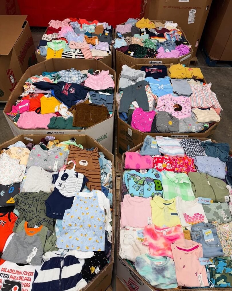 Baby Clothing Apparel Pallet – 1000-1200 Units featuring a diverse range of baby clothing with free shipping