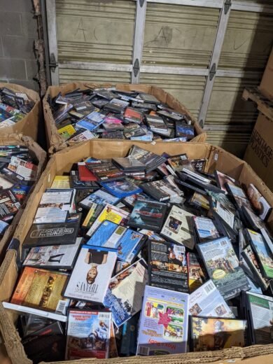 DVD Pallets Liquidation – Bulk lot of assorted DVDs with Free U.S. Shipping